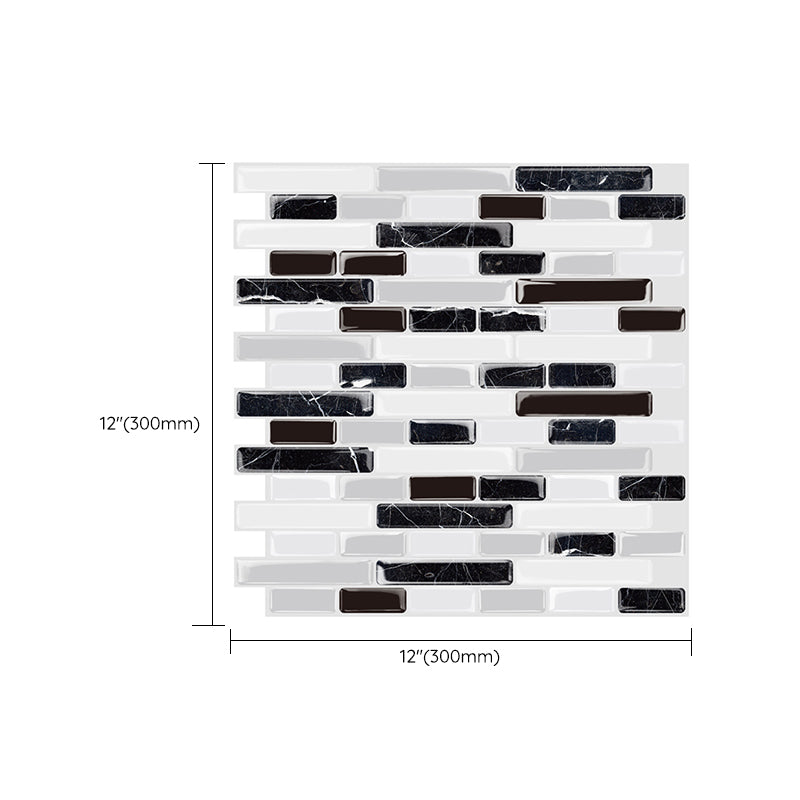 Lisslune | Modern Peel & Stick Field Tile PVC Offset Joint Peel & Stick Subway Tile