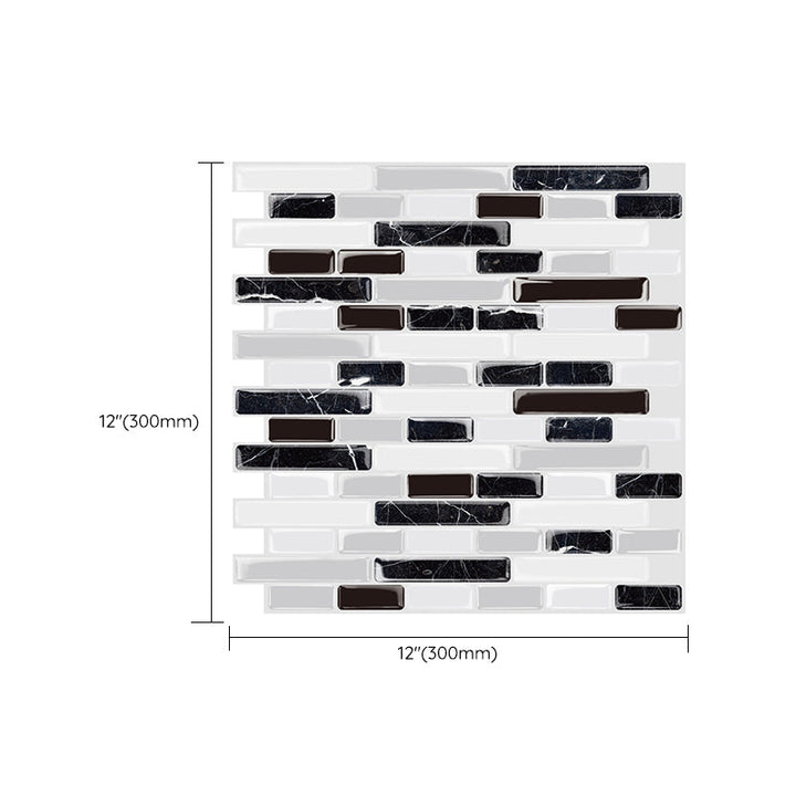 Lisslune | Modern Peel & Stick Field Tile PVC Offset Joint Peel & Stick Subway Tile