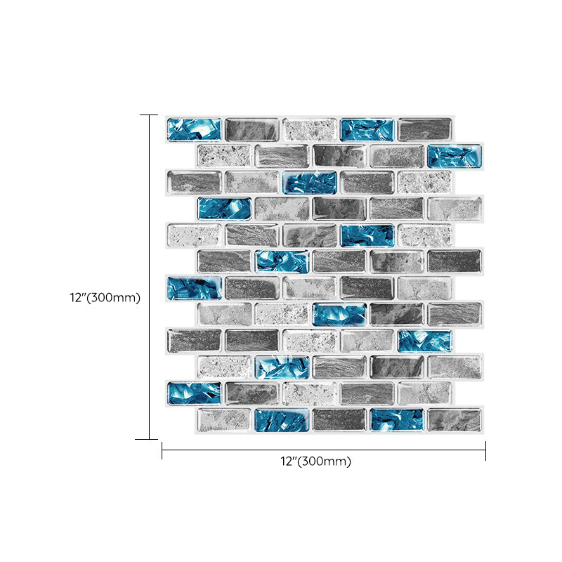 Lisslune | Modern Peel & Stick Field Tile PVC Offset Joint Peel & Stick Subway Tile