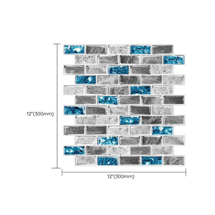Lisslune | Modern Peel & Stick Field Tile PVC Offset Joint Peel & Stick Subway Tile