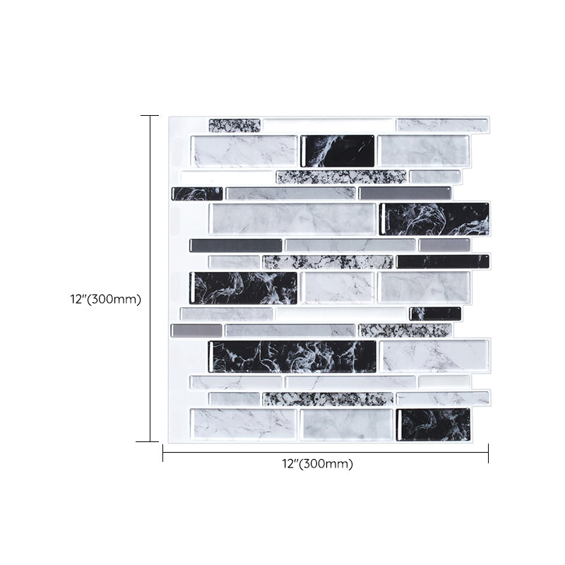 Lisslune | Modern Peel & Stick Field Tile PVC Offset Joint Peel & Stick Subway Tile