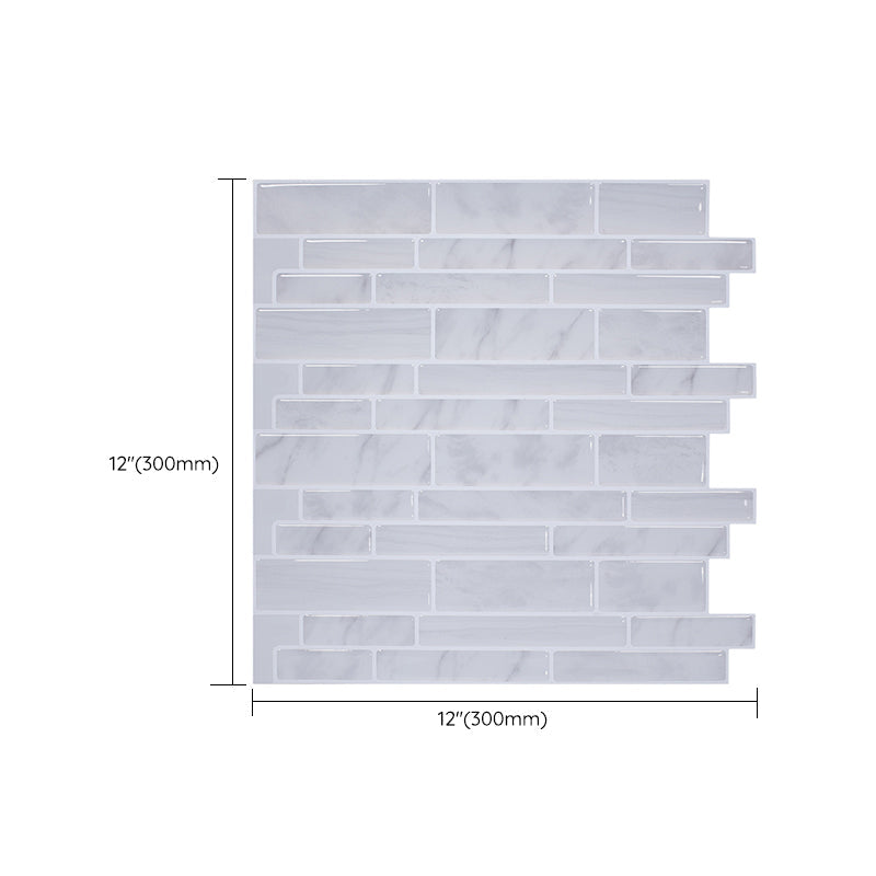 Lisslune | Modern Peel & Stick Field Tile PVC Offset Joint Peel & Stick Subway Tile