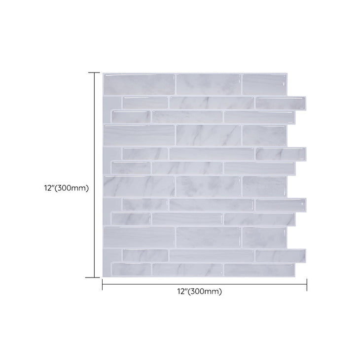 Lisslune | Modern Peel & Stick Field Tile PVC Offset Joint Peel & Stick Subway Tile
