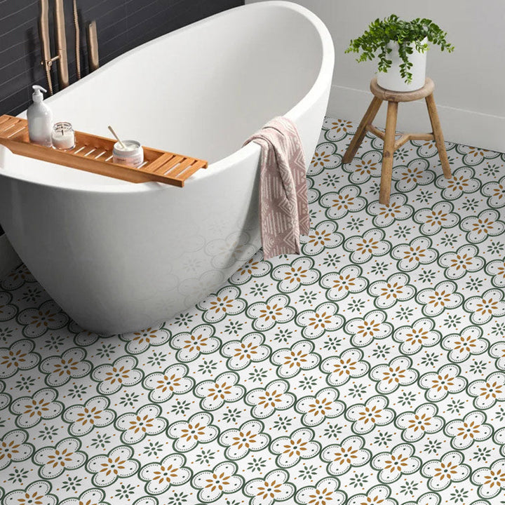 Lisslune | Modern Floor Tile Peel and Stick Ceramic Pattern PVC Flooring
