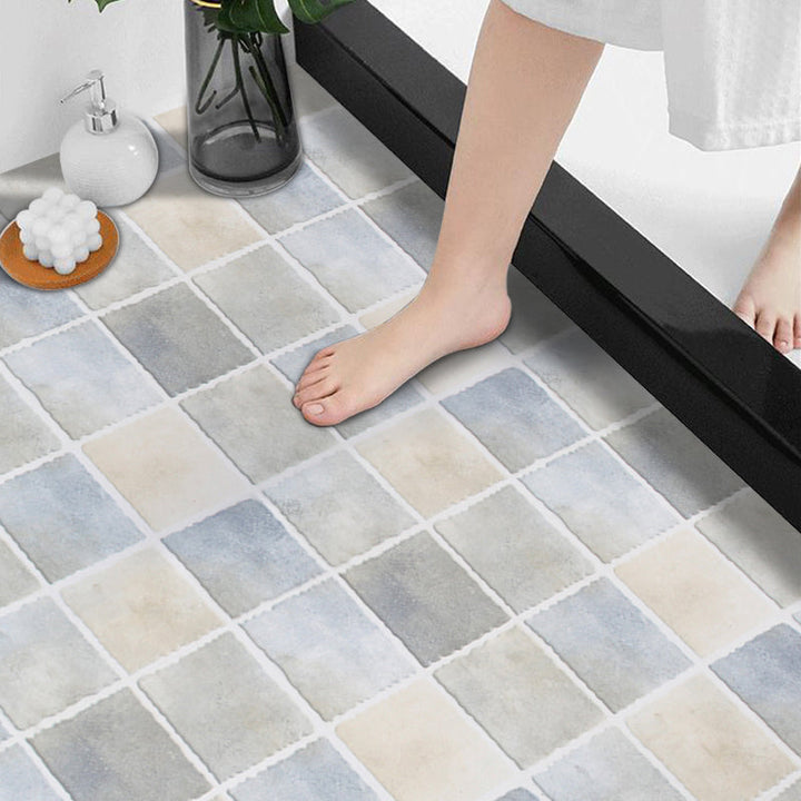 Lisslune | Modern Vinyl Floor Planks Grid Pattern Peel and Stick Vinyl Plank Flooring