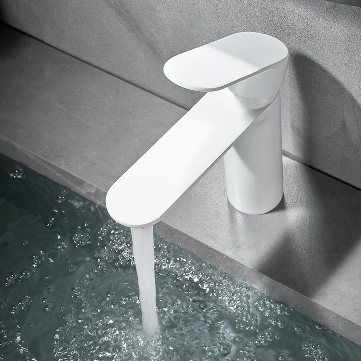 Lisslune | Bathroom Sink Faucet Lever Handle Brass Single Color Bathroom Faucet