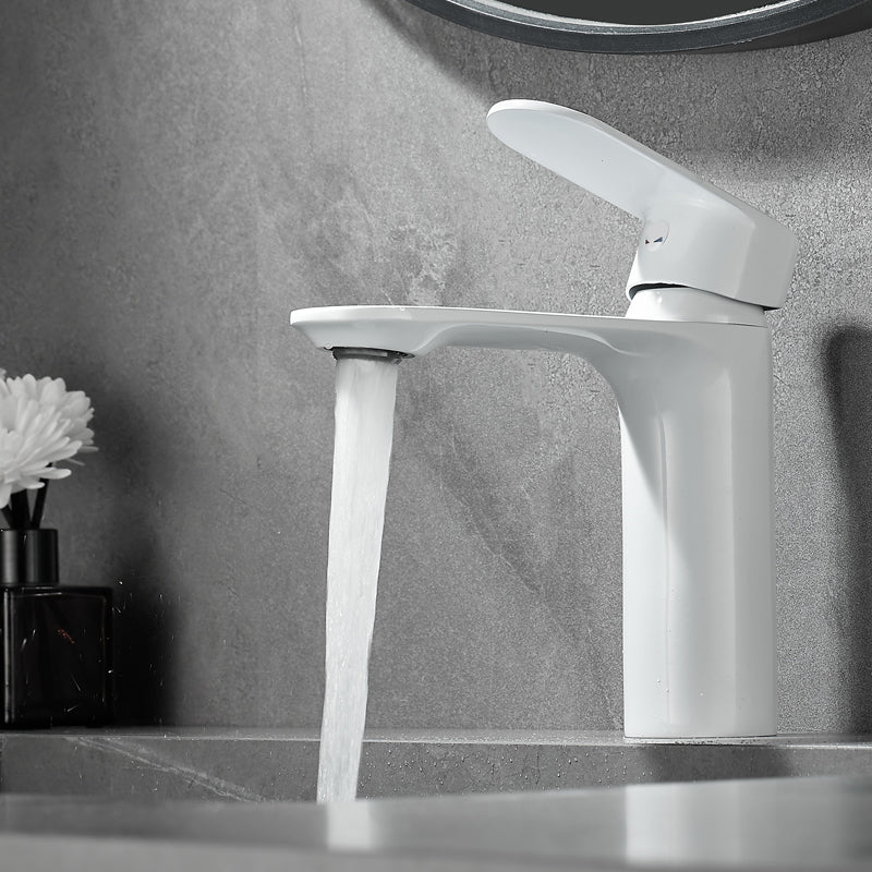 Lisslune | Bathroom Sink Faucet Lever Handle Brass Monochrome Bathroom Faucet