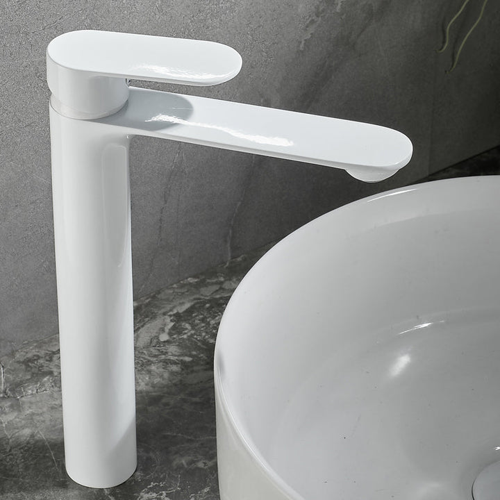 Lisslune | Bathroom Sink Faucet Lever Handle Brass Monochrome Bathroom Faucet