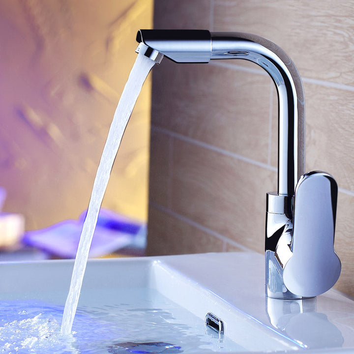 Lisslune | Modern Bathroom Faucet Brass Lever Handle Washroom Bathtub Faucet