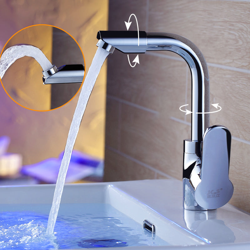 Lisslune | Modern Bathroom Faucet Brass Lever Handle Washroom Bathtub Faucet