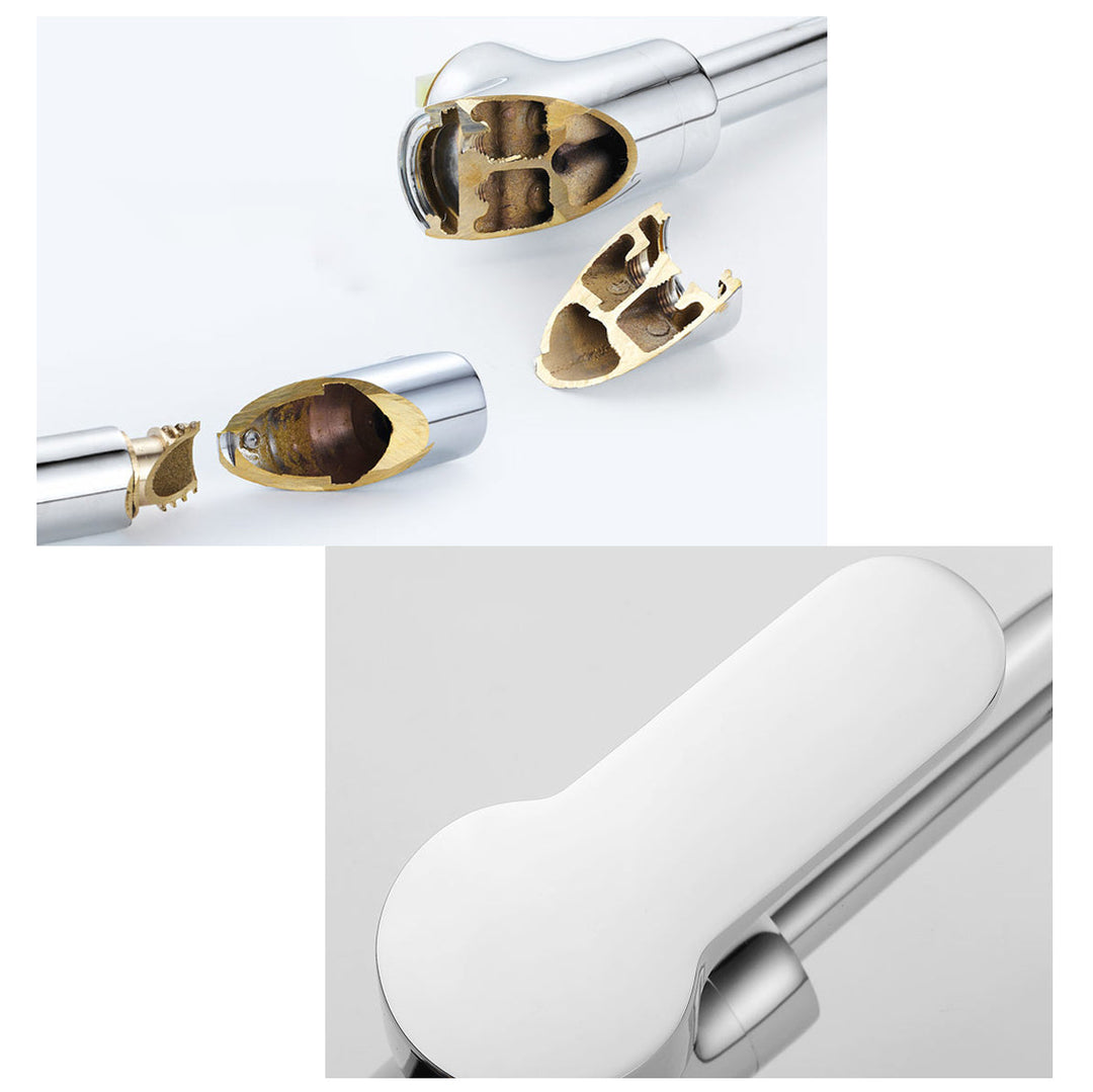 Lisslune | Modern Bathroom Faucet Brass Lever Handle Washroom Bathtub Faucet