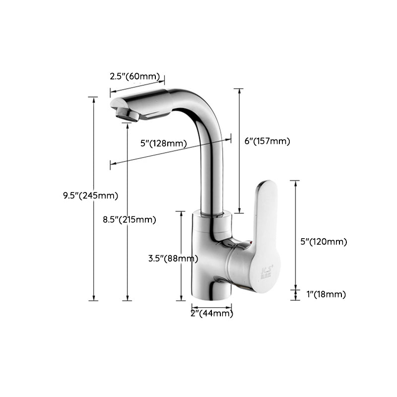 Lisslune | Modern Bathroom Faucet Brass Lever Handle Washroom Bathtub Faucet