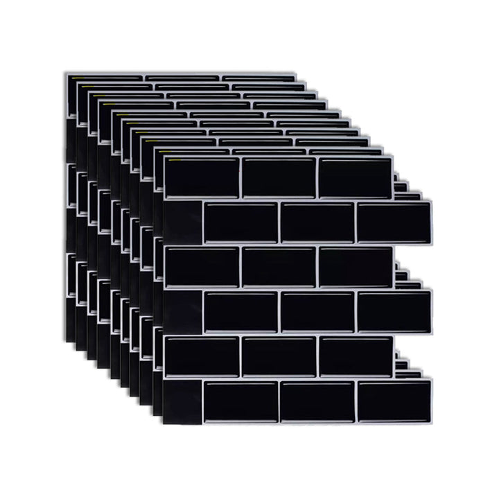 Lisslune | Modern Peel and Stick Wall Tile PVC Offset Joint Peel and Stick Wall Tile