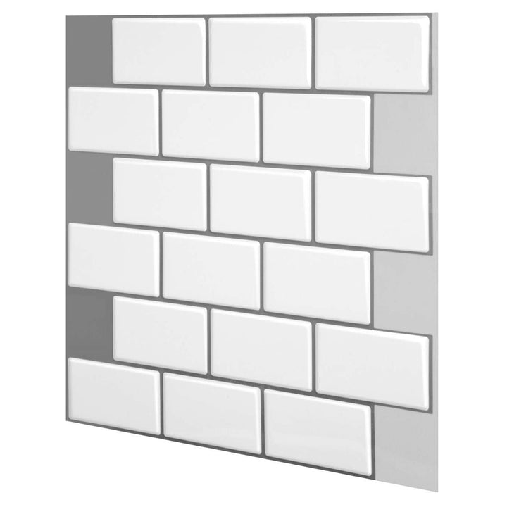 Lisslune | Modern Peel and Stick Wall Tile PVC Offset Joint Peel and Stick Wall Tile