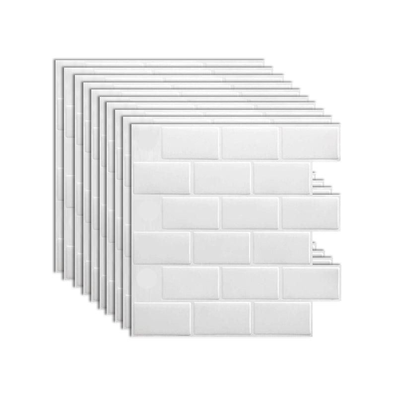 Lisslune | Modern Peel and Stick Wall Tile PVC Offset Joint Peel and Stick Wall Tile