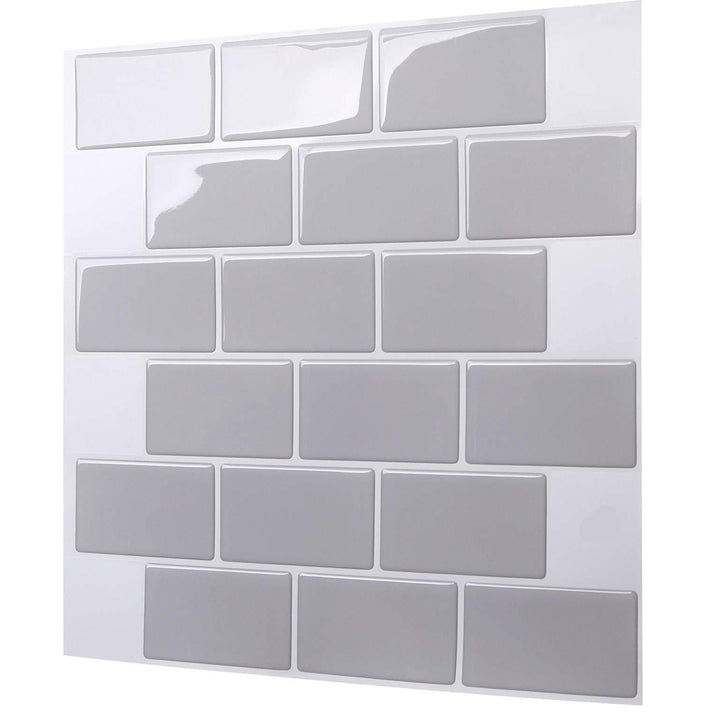 Lisslune | Modern Peel and Stick Wall Tile PVC Offset Joint Peel and Stick Wall Tile