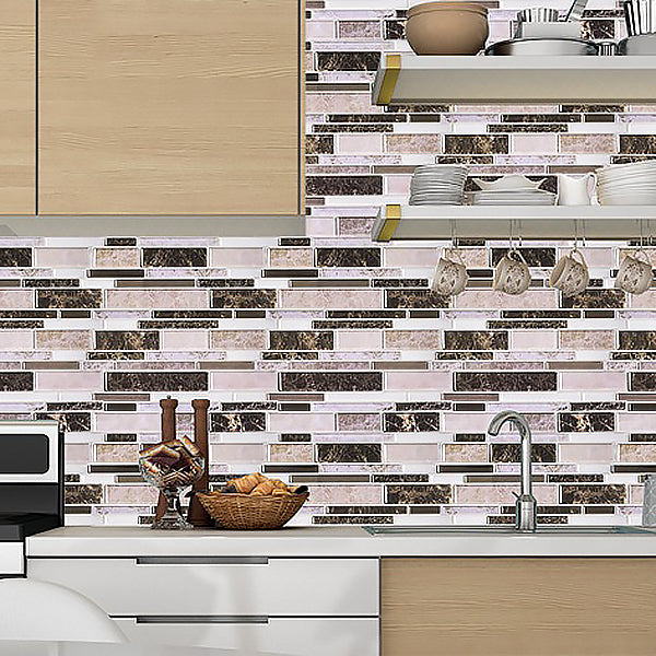 Lisslune | Modern Peel and Stick Wall Tile PVC Offset Joint Peel and Stick Wall Tile