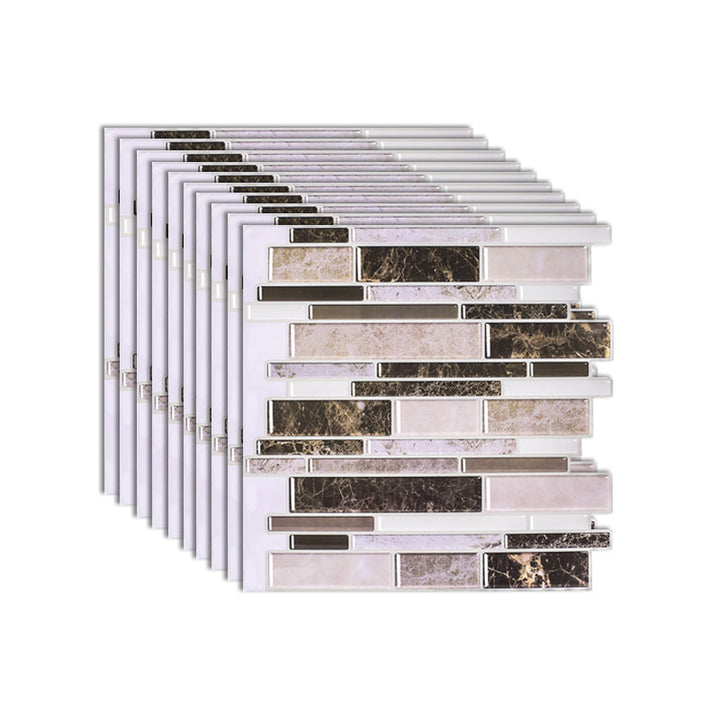 Lisslune | Modern Peel and Stick Wall Tile PVC Offset Joint Peel and Stick Wall Tile