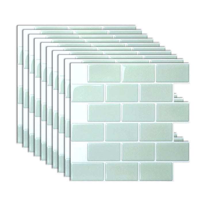 Lisslune | Modern Peel and Stick Wall Tile PVC Offset Joint Peel and Stick Wall Tile