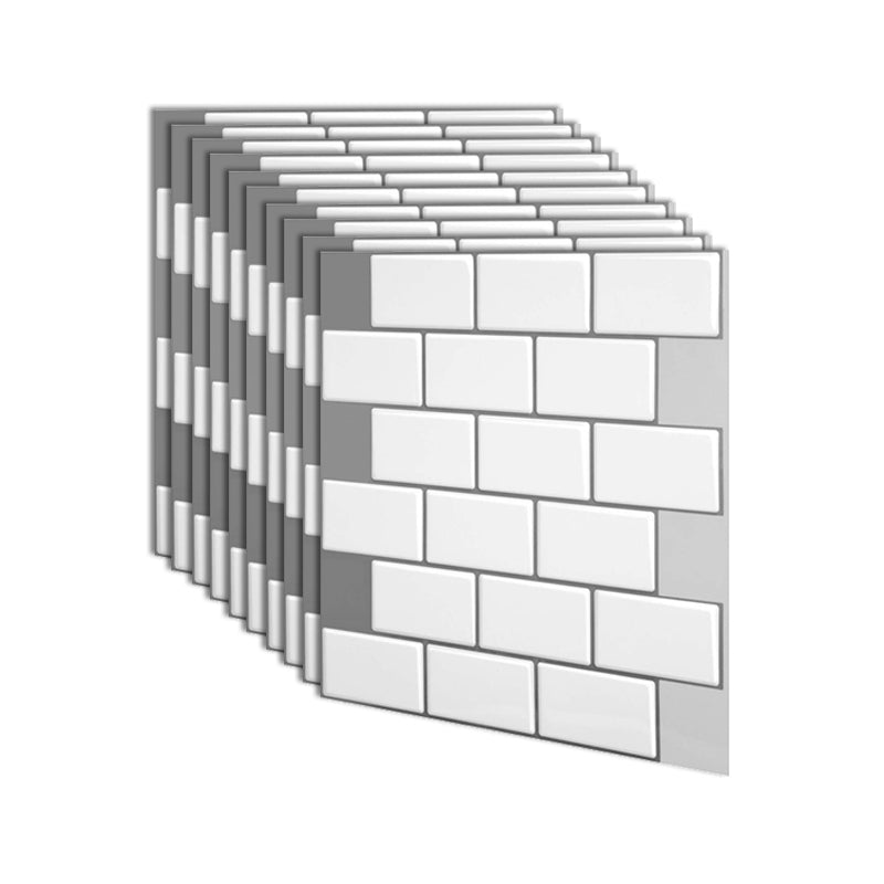 Lisslune | Modern Peel and Stick Wall Tile PVC Offset Joint Peel and Stick Wall Tile