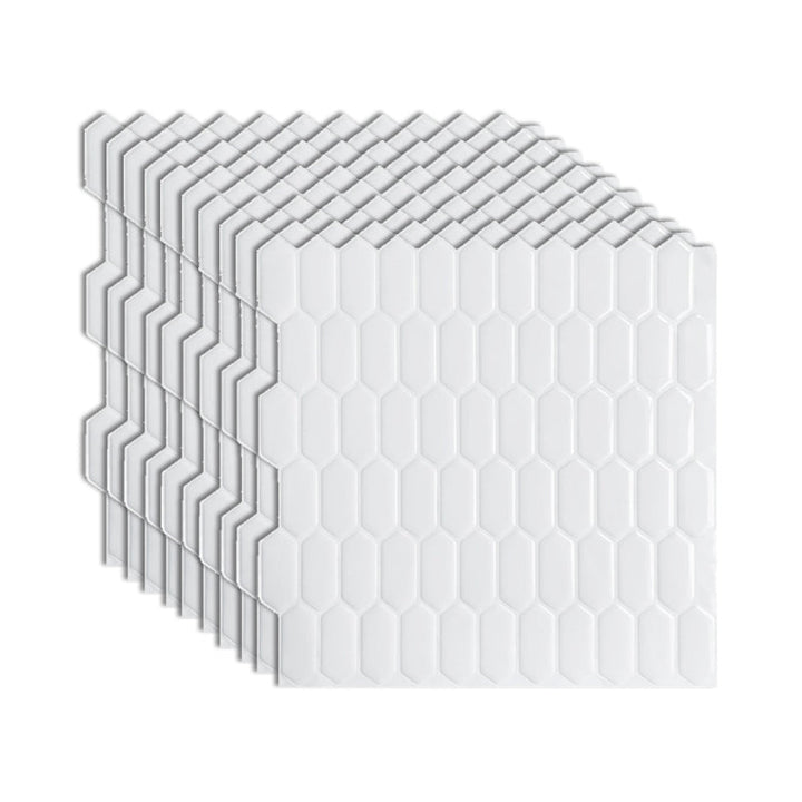 Lisslune | Modern Peel & Stick Field Tile PVC Hexagon Mosaic Tile Peel and Stick Back Wall