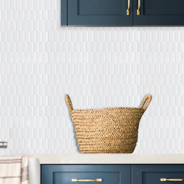 Lisslune | Modern Peel & Stick Field Tile PVC Hexagon Mosaic Tile Peel and Stick Back Wall