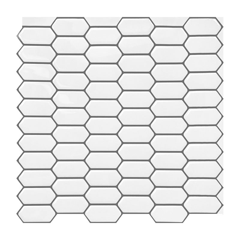 Lisslune | Modern Peel & Stick Field Tile PVC Hexagon Mosaic Tile Peel and Stick Back Wall