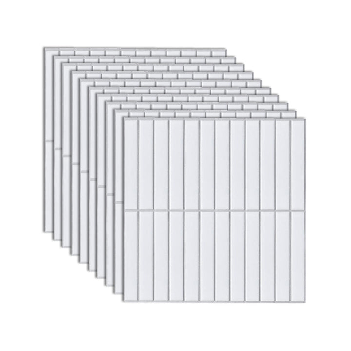 Lisslune | Modern Peel & Stick Subway Tiles PVC Rectangular Peel-and-Stick Wall Cladding