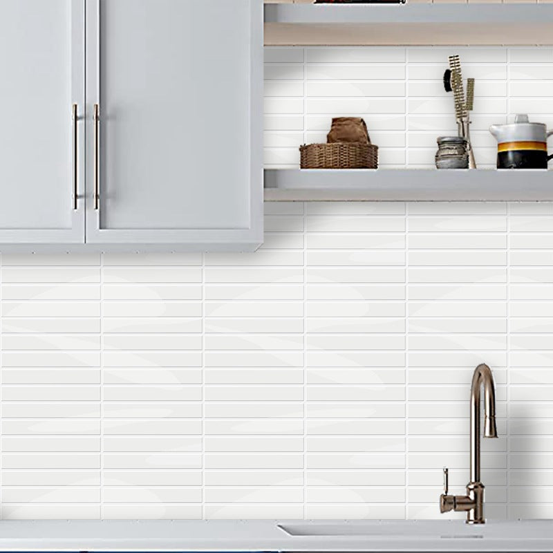 Lisslune | Modern Peel & Stick Subway Tiles PVC Rectangular Peel-and-Stick Wall Cladding