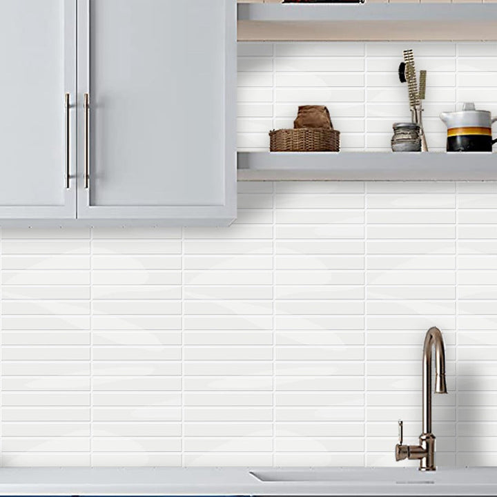 Lisslune | Modern Peel & Stick Subway Tiles PVC Rectangular Peel-and-Stick Wall Cladding