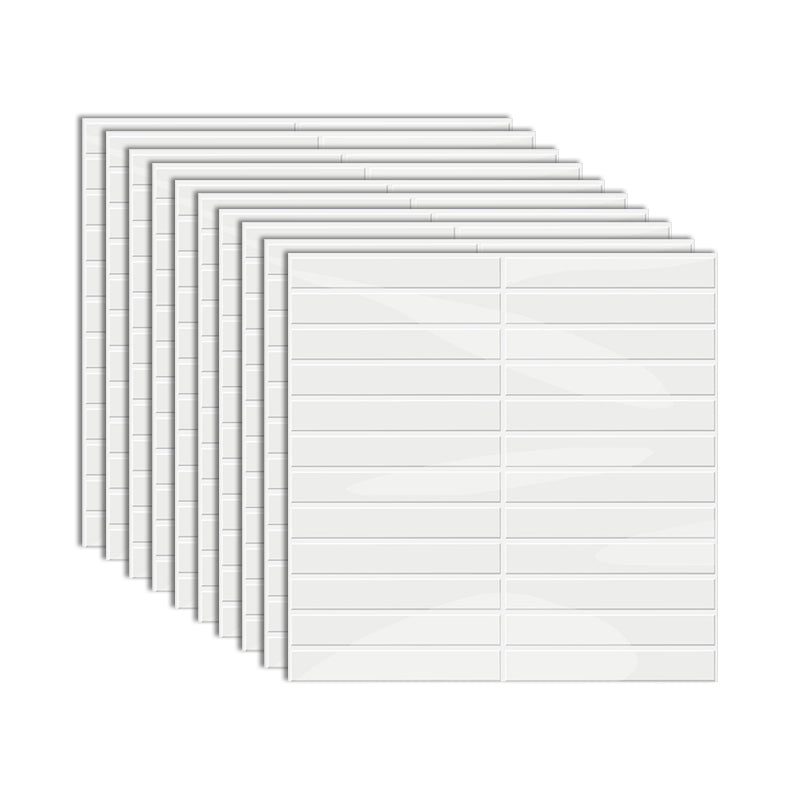 Lisslune | Modern Peel & Stick Subway Tiles PVC Rectangular Peel-and-Stick Wall Cladding