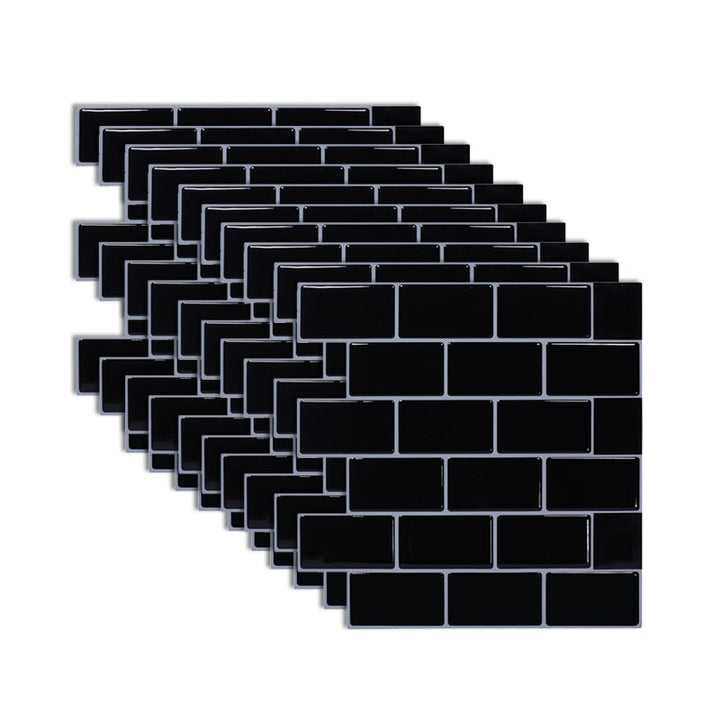 Lisslune | Modern Tile Peel & Stick PVC Rectangular Subway Tile Peel and Stick Wall Tile