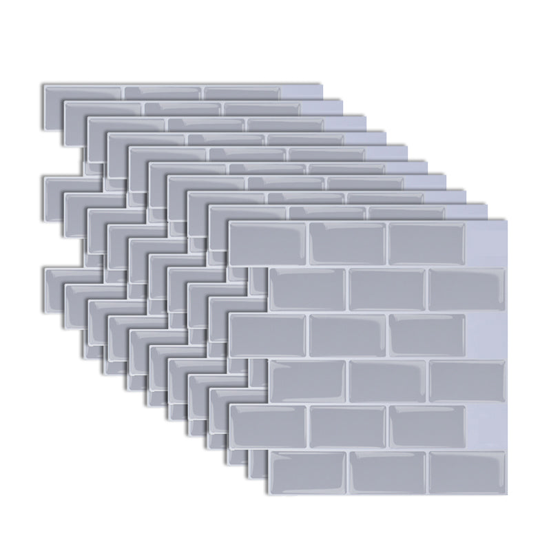 Lisslune | Modern Tile Peel & Stick PVC Rectangular Subway Tile Peel and Stick Wall Tile