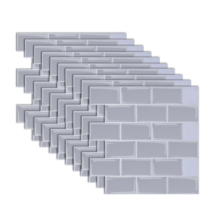 Lisslune | Modern Tile Peel & Stick PVC Rectangular Subway Tile Peel and Stick Wall Tile