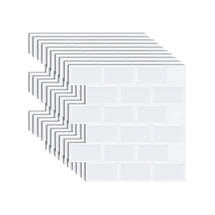 Lisslune | Modern Tile Peel & Stick PVC Rectangular Subway Tile Peel and Stick Wall Tile