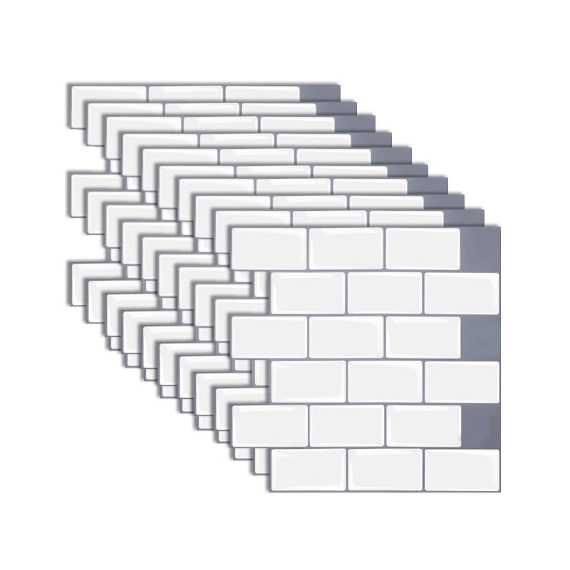 Lisslune | Modern Tile Peel & Stick PVC Rectangular Subway Tile Peel and Stick Wall Tile