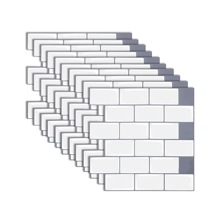 Lisslune | Modern Tile Peel & Stick PVC Rectangular Subway Tile Peel and Stick Wall Tile