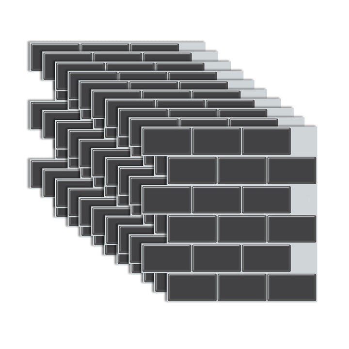 Lisslune | Modern Tile Peel & Stick PVC Rectangular Subway Tile Peel and Stick Wall Tile