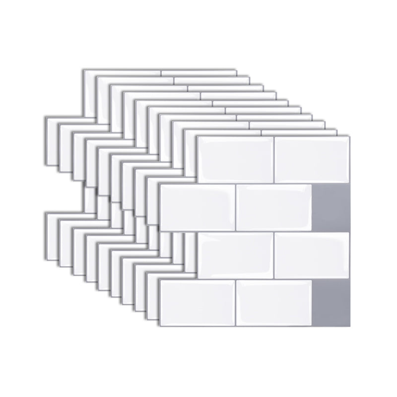 Lisslune | Modern Tile Peel & Stick PVC Rectangular Subway Tile Peel and Stick Wall Tile