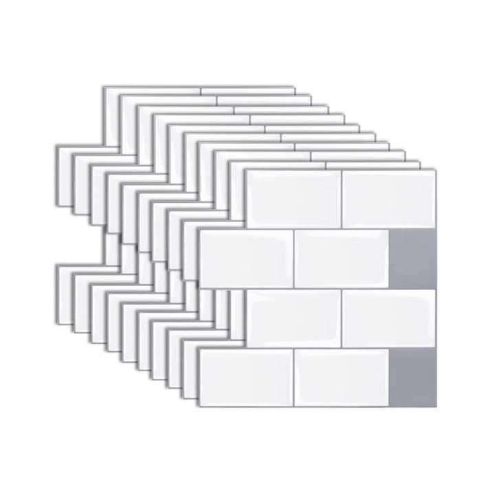 Lisslune | Modern Tile Peel & Stick PVC Rectangular Subway Tile Peel and Stick Wall Tile