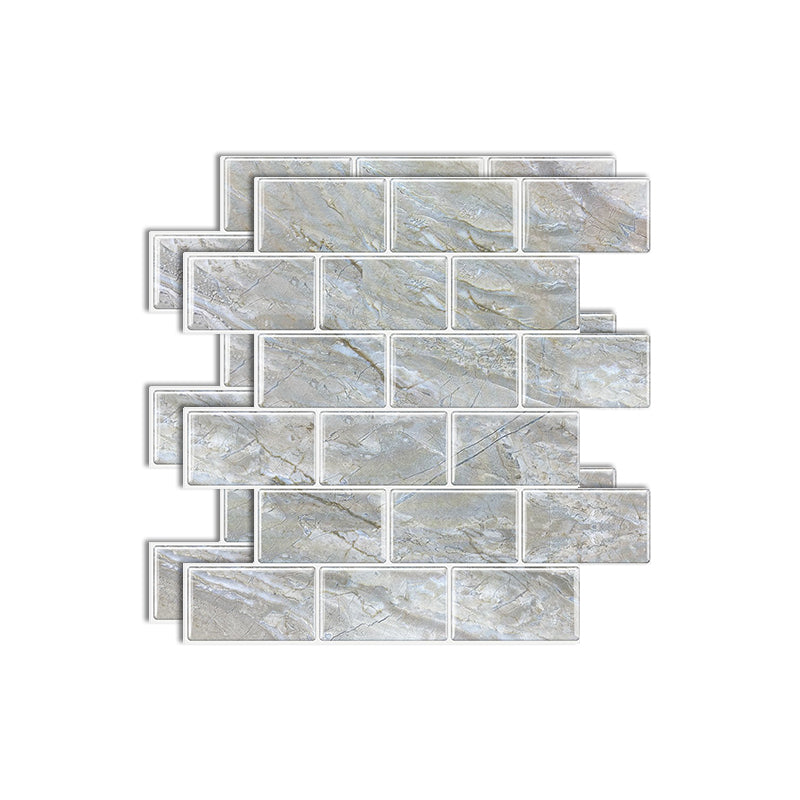 Lisslune | Matte Square Peel & Stick Tile Stone Composite Subway Tile for Kitchen Backsplash