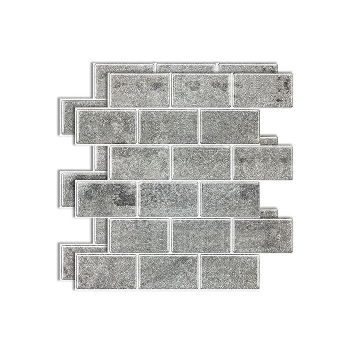 Lisslune | Matte Square Peel & Stick Tile Stone Composite Subway Tile for Kitchen Backsplash