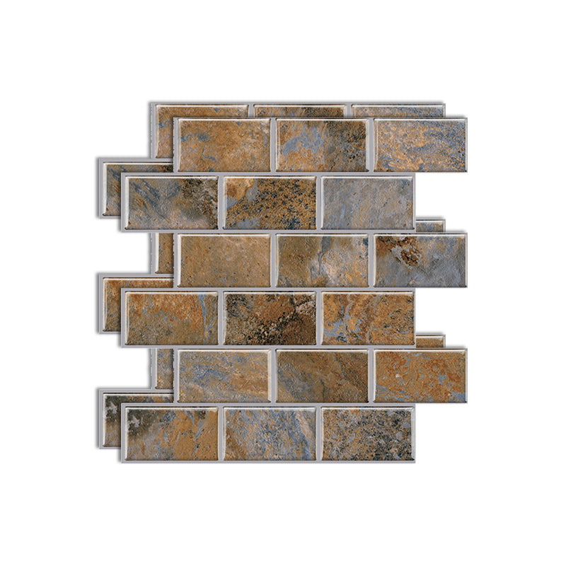 Lisslune | Matte Square Peel & Stick Tile Stone Composite Subway Tile for Kitchen Backsplash