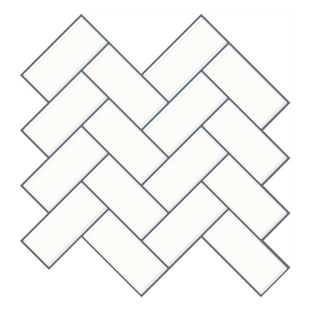 Lisslune | Matte Square Peel & Stick Tile Stone Composite Subway Tile for Kitchen Backsplash