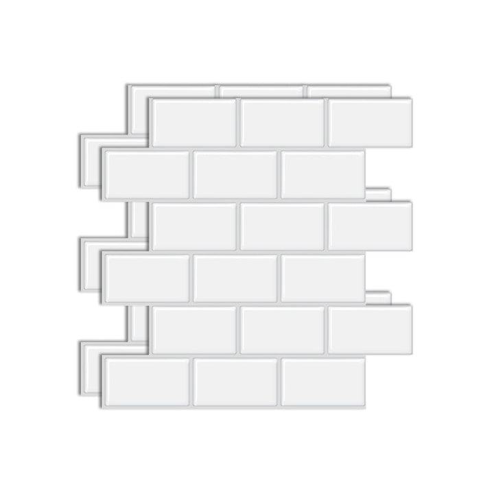 Lisslune | Matte Square Peel & Stick Tile Stone Composite Subway Tile for Kitchen Backsplash