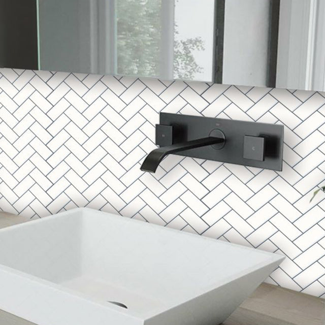 Lisslune | Matte Square Peel & Stick Tile Stone Composite Subway Tile for Kitchen Backsplash