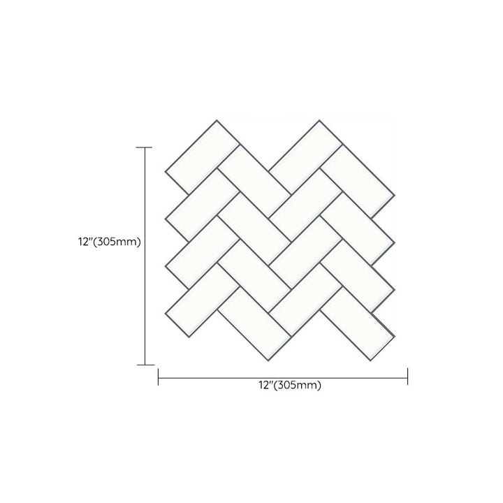 Lisslune | Matte Square Peel & Stick Tile Stone Composite Subway Tile for Kitchen Backsplash