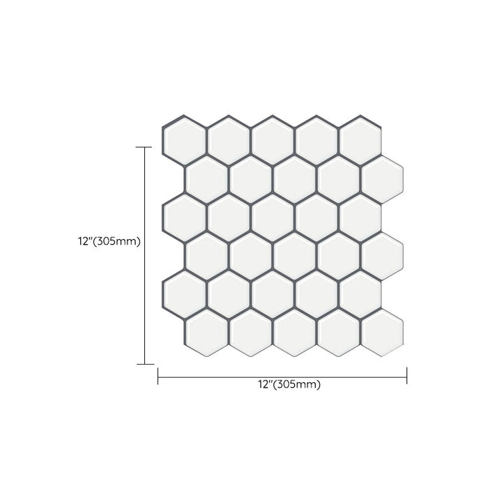 Lisslune | Matte Square Peel & Stick Tile Stone Composite Subway Tile for Kitchen Backsplash