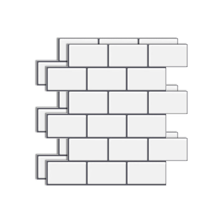 Lisslune | Square Peel & Stick Tile Stone Composite Tile for Kitchen Backsplash