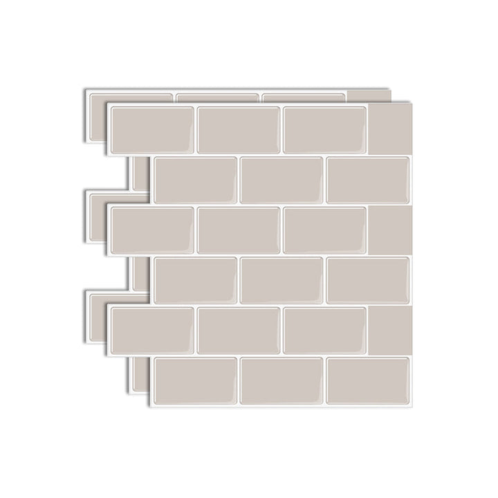 Lisslune | Square Peel & Stick Tile Stone Composite Tile for Kitchen Backsplash